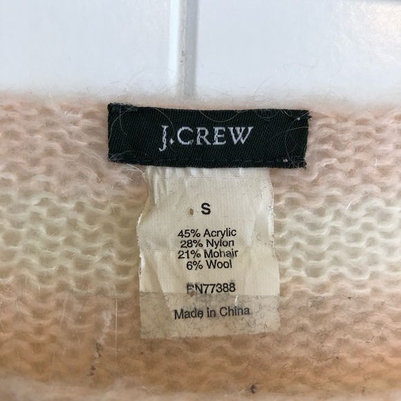 ๐ 6/$60, JCrew Soft Wool Blend Sweater, Pnk/Crm, Small - Picture 2 of 4
